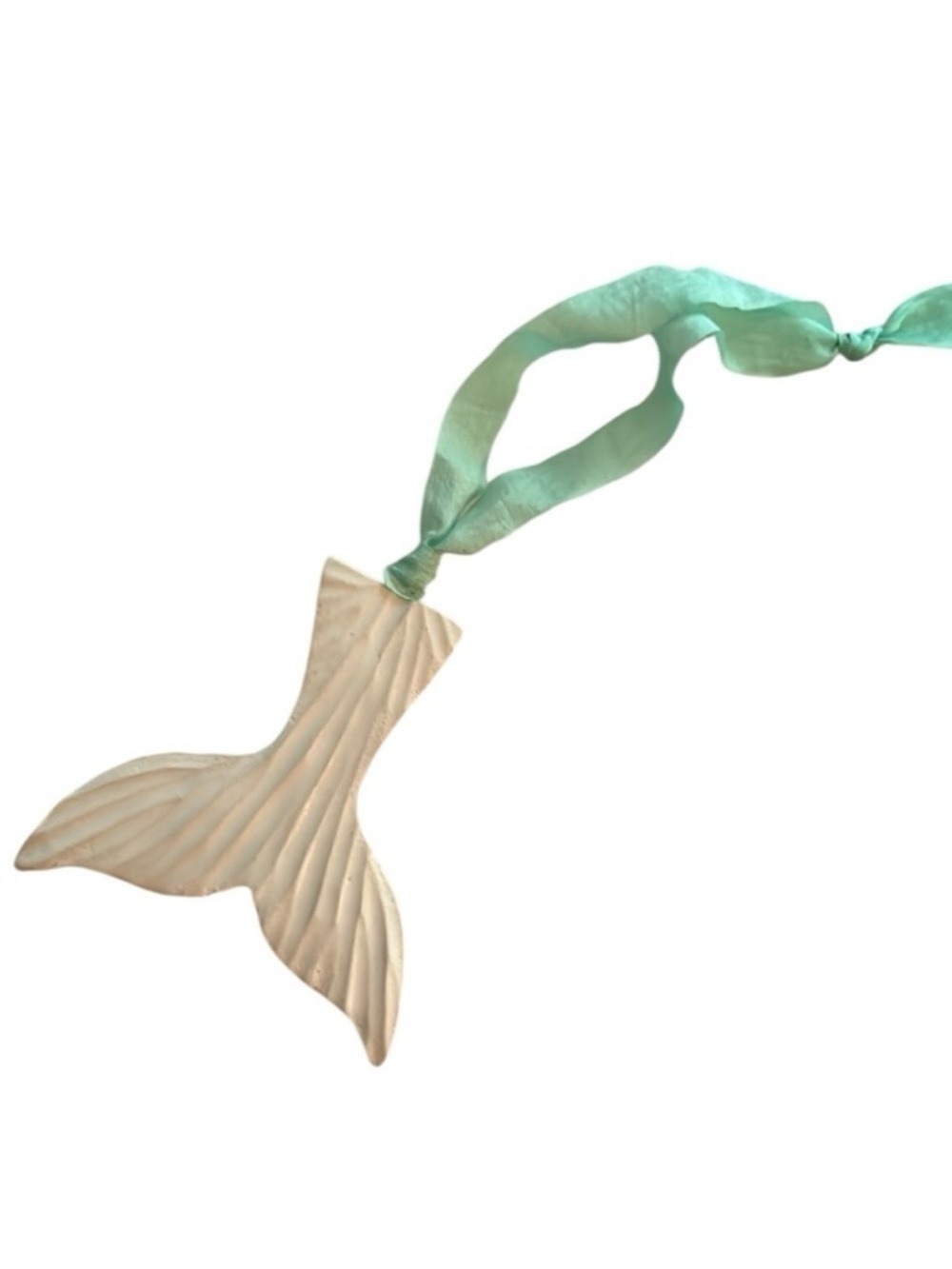Handcrafted Ceramic Mermaid Tail Hanging Decoration Ornament by Flax and Fire